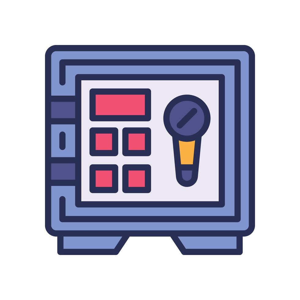 safety box filled color icon vector