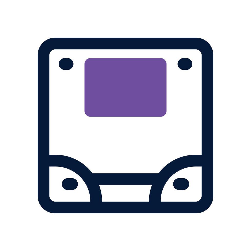 weighing scale dual tone icon. vector