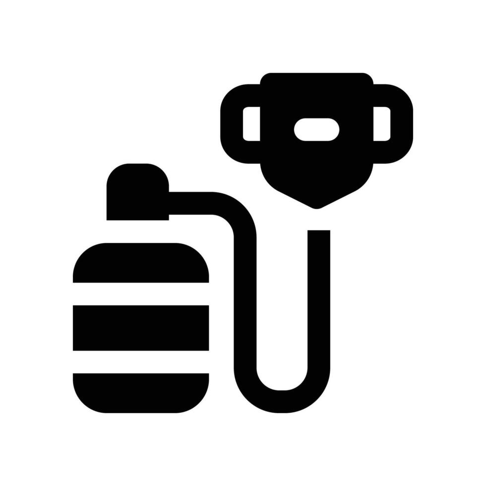 oxygen tank glyph icon. vector