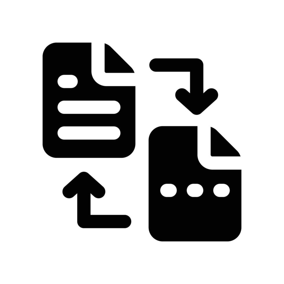 convert glyph icon. vector