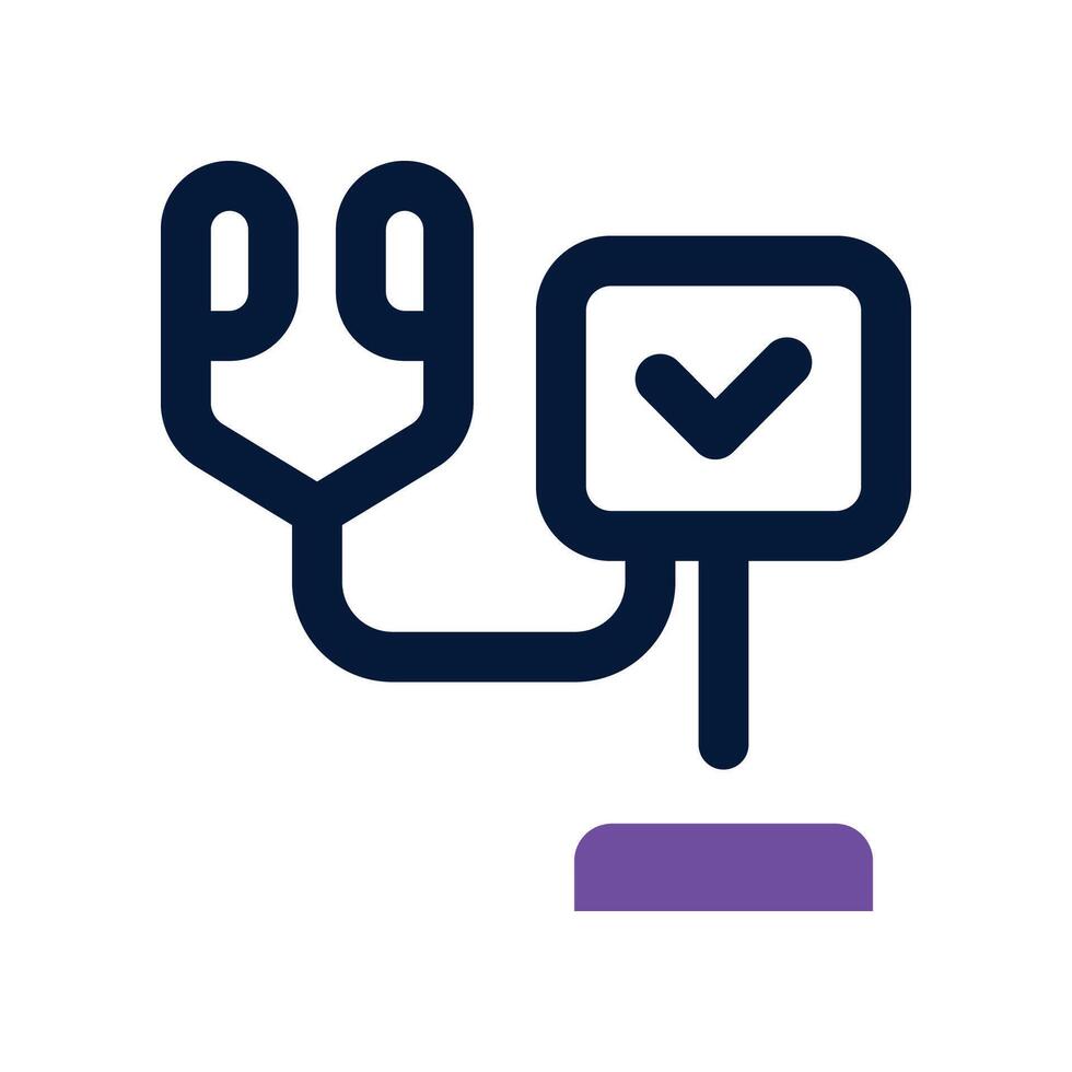 medical check up dual tone icon. vector