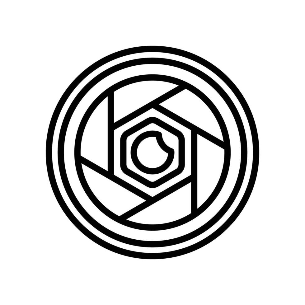aperture line icon vector