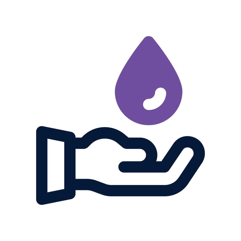 save water dual tone icon. vector