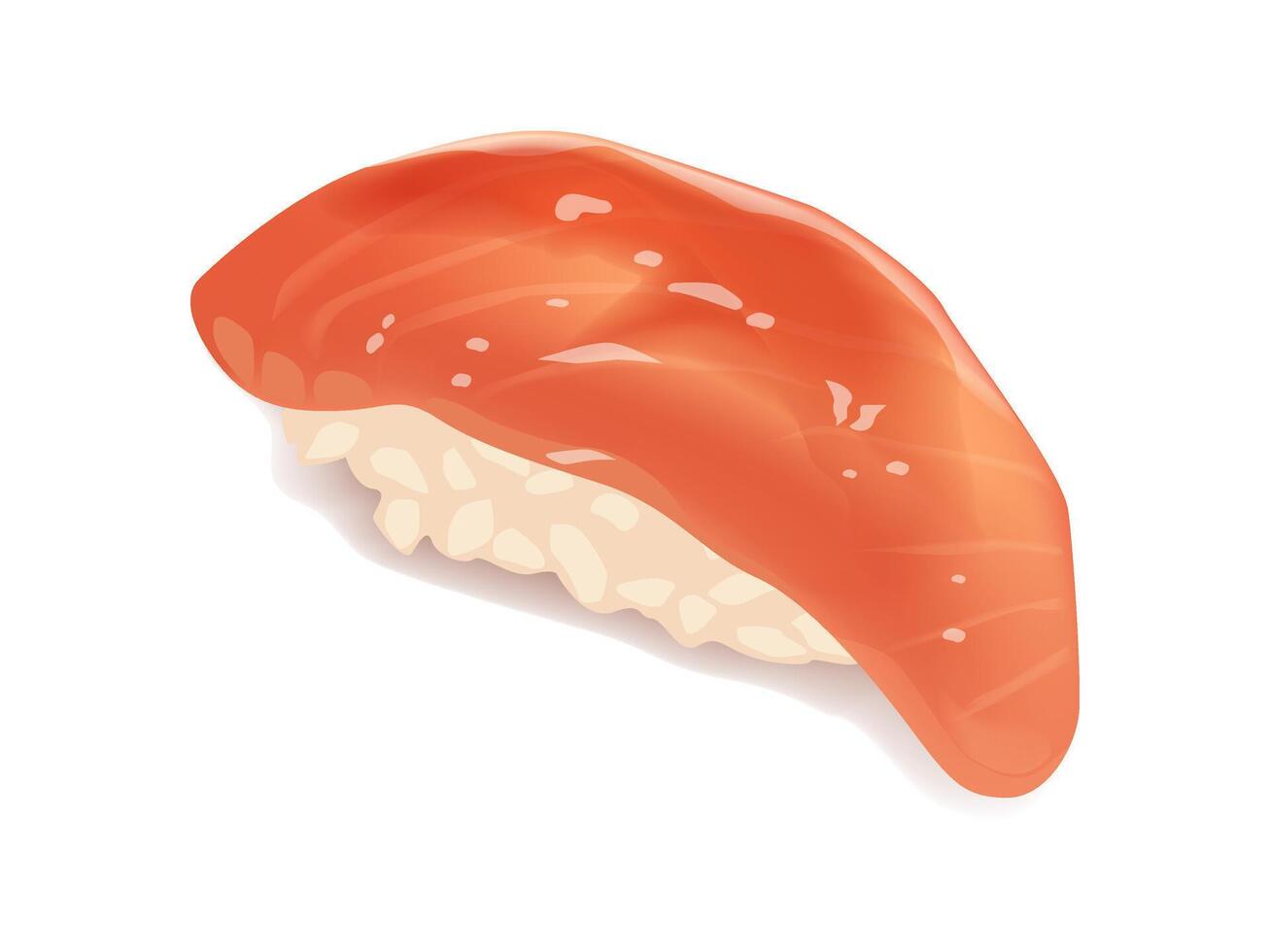 Sushi salmon realistic on white background vector
