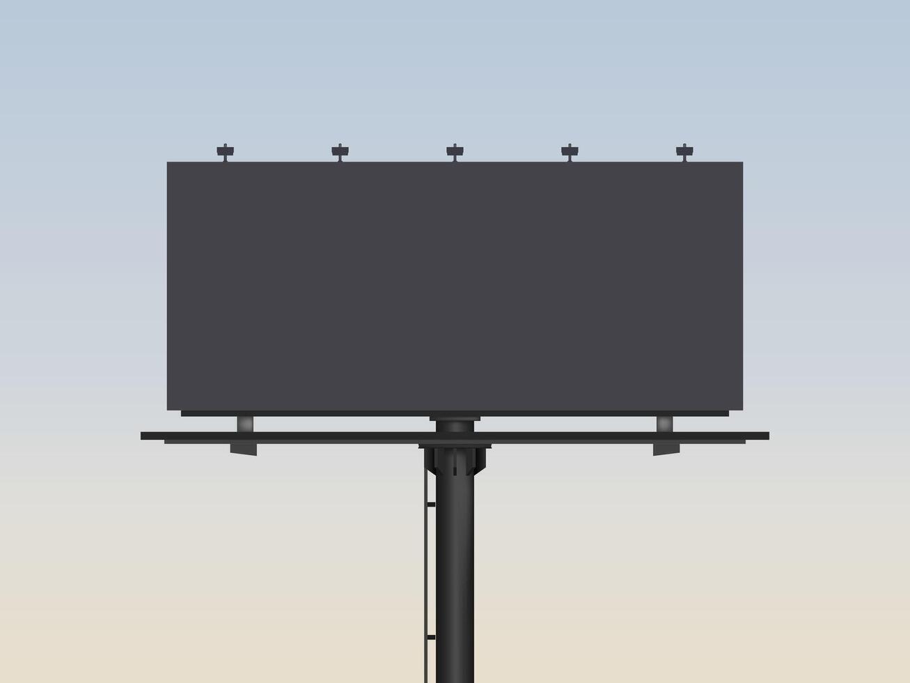 Billboard advertising on evening background for decoration vector