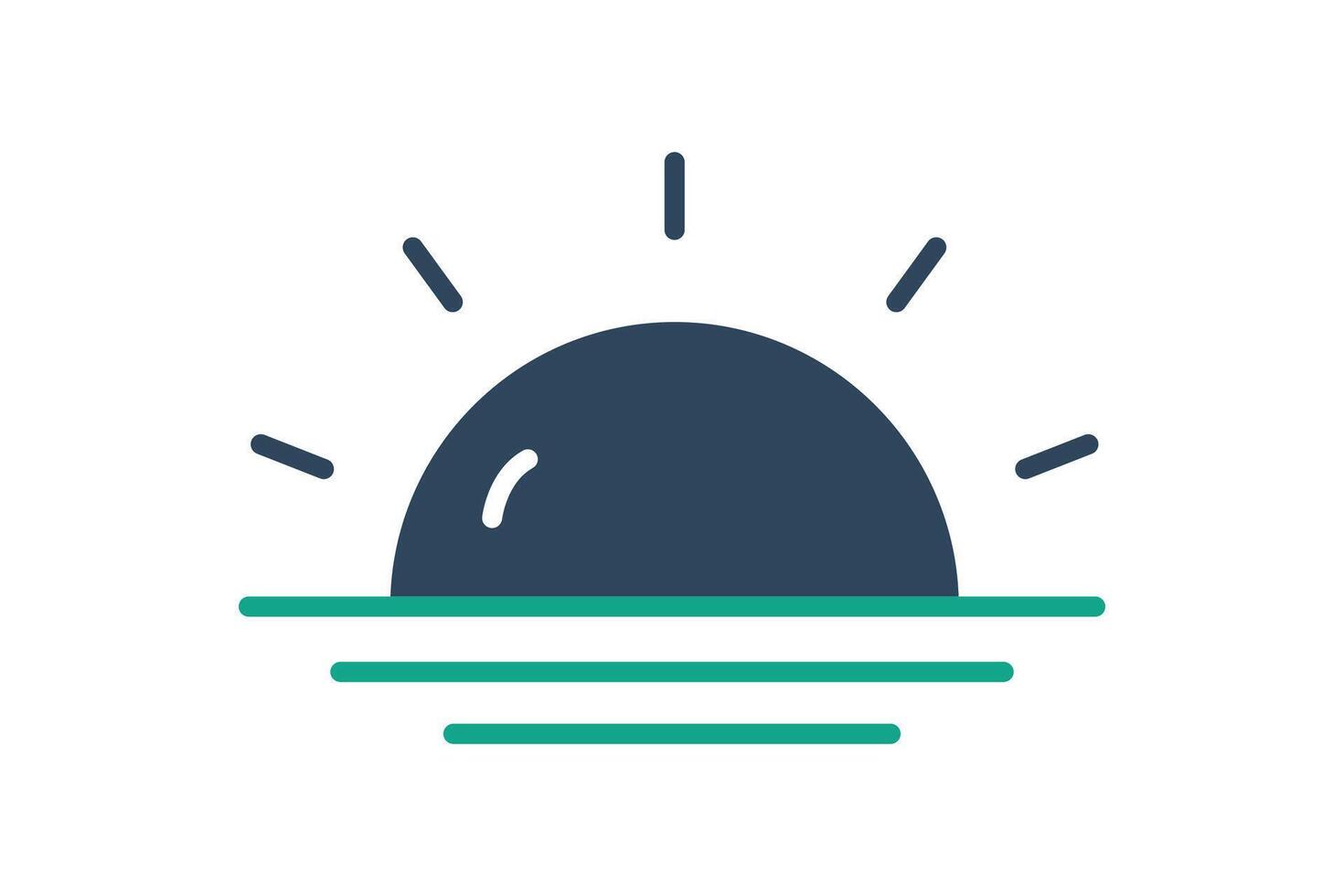 Sunrise icon. solid icon style. icon related to time and date. time elements illustration vector