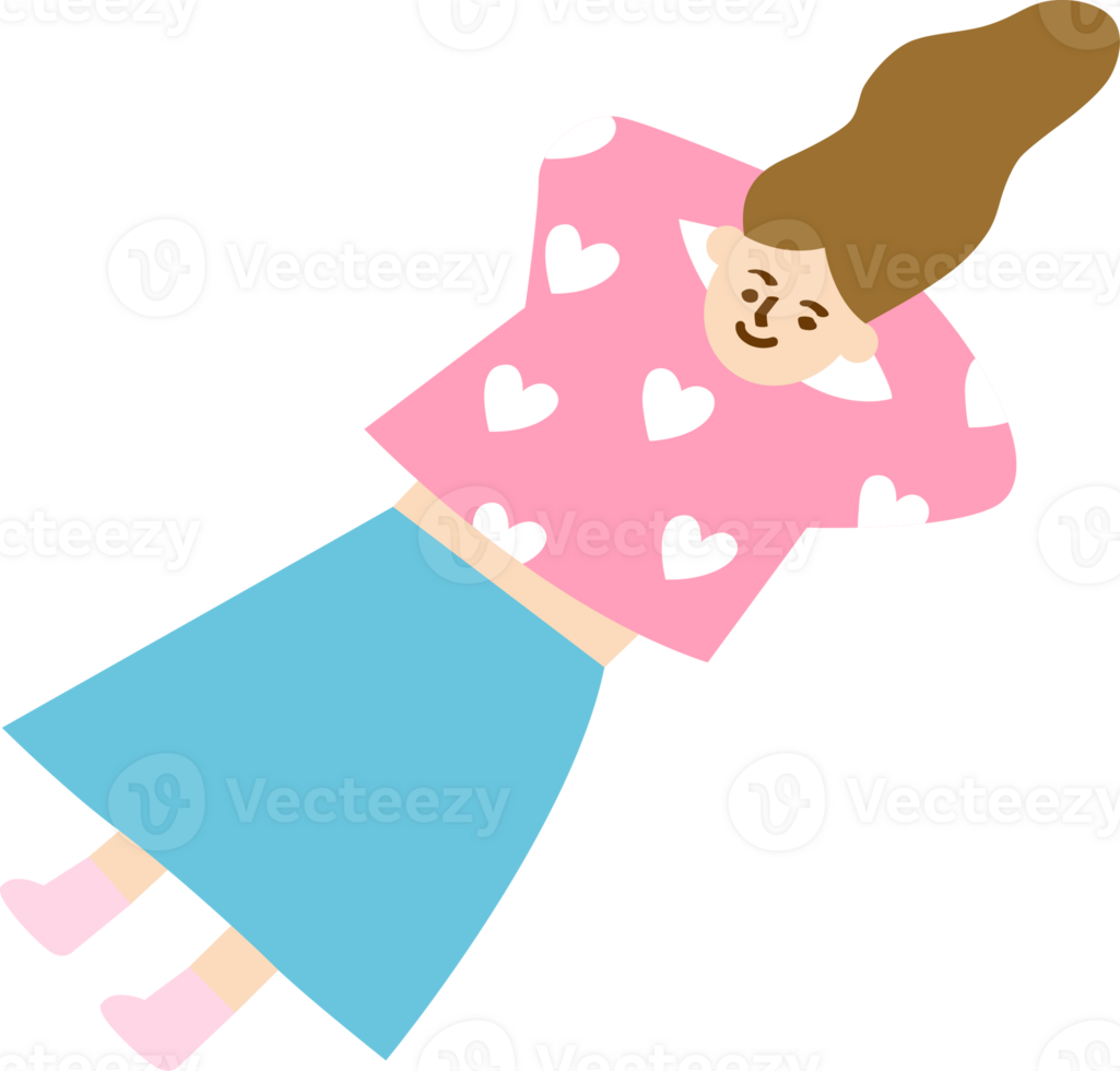 A woman is laying on the ground png