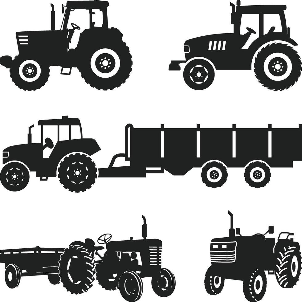 Farm tractor retro sketch. Agricultural machinery illustration. Tractors illustration, vector