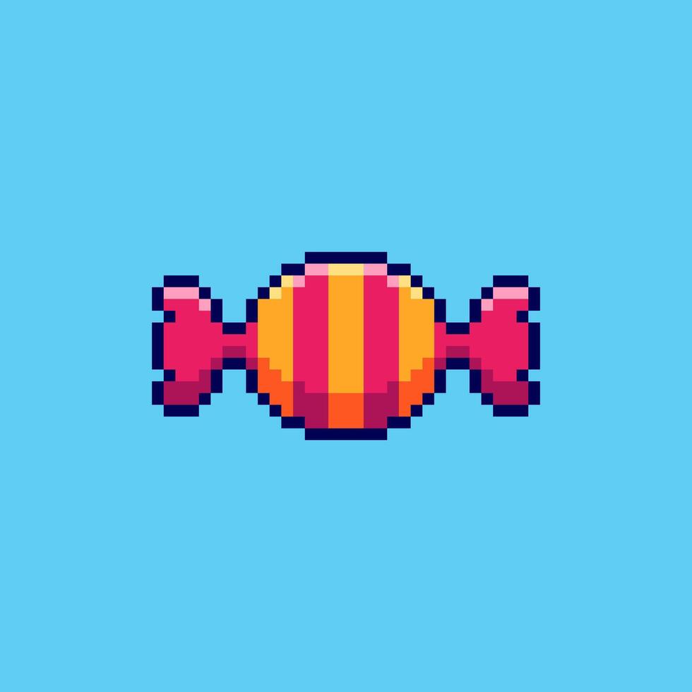 Pixel art Candy game asset design vector