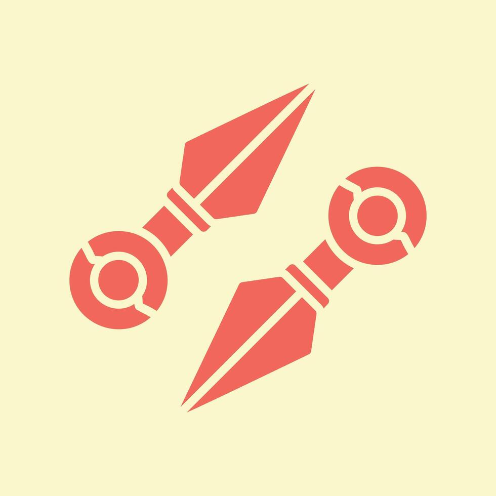 Kunai trendy beautiful creative abstract illustration colorful useful design vector