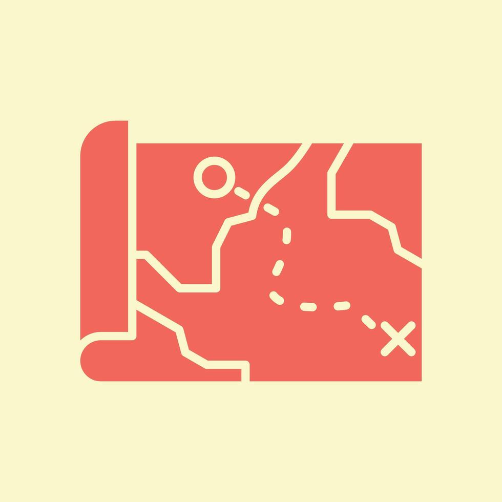 Treasure Map trendy beautiful creative abstract illustration colorful useful design vector