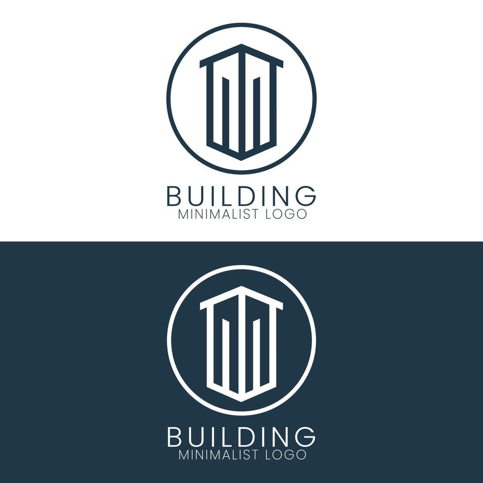 Modern Minimalist Building logo vector