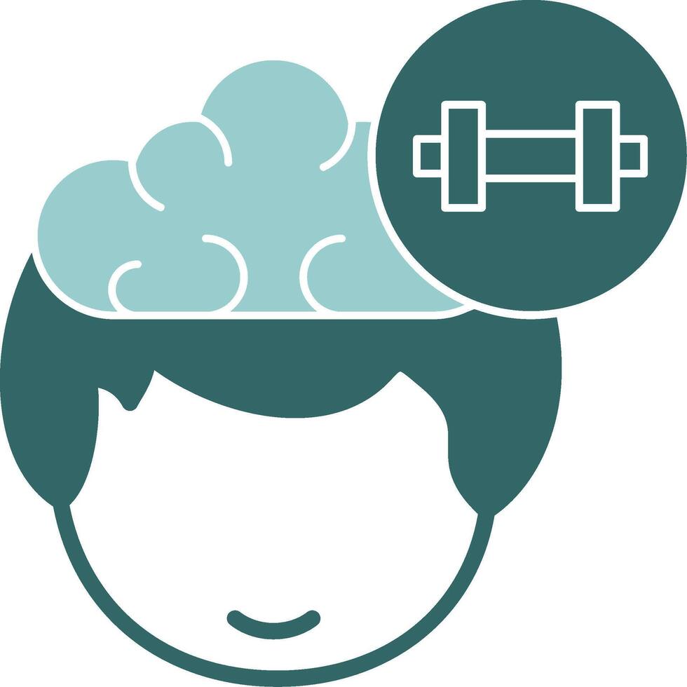 Exercise Human Face Solid Style Icon vector