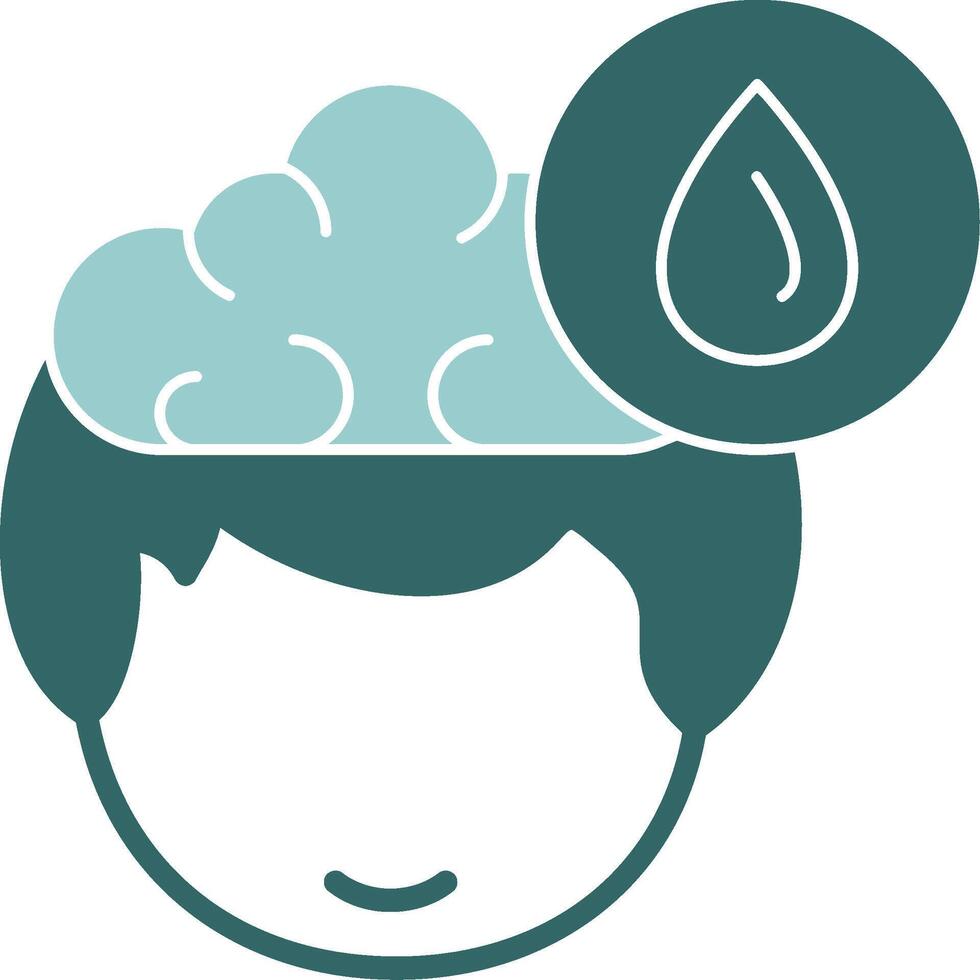 Sad in their head and a cloud above it vector