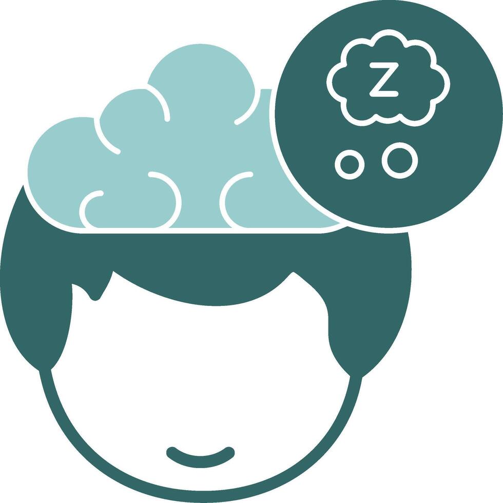 Sleep in their head and a cloud above it vector