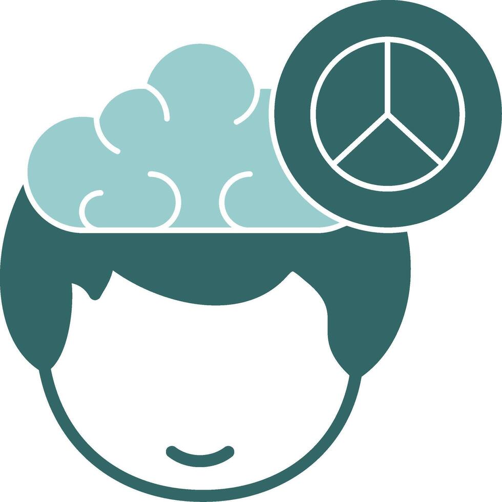 Peace in their head and a cloud above it vector