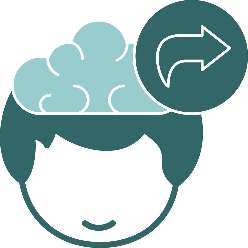 Redo in their head and a cloud above it vector