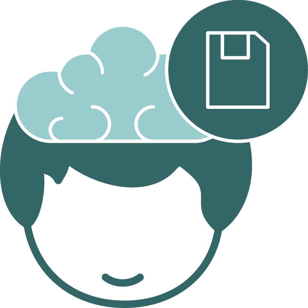 Save in their head and a cloud above it vector