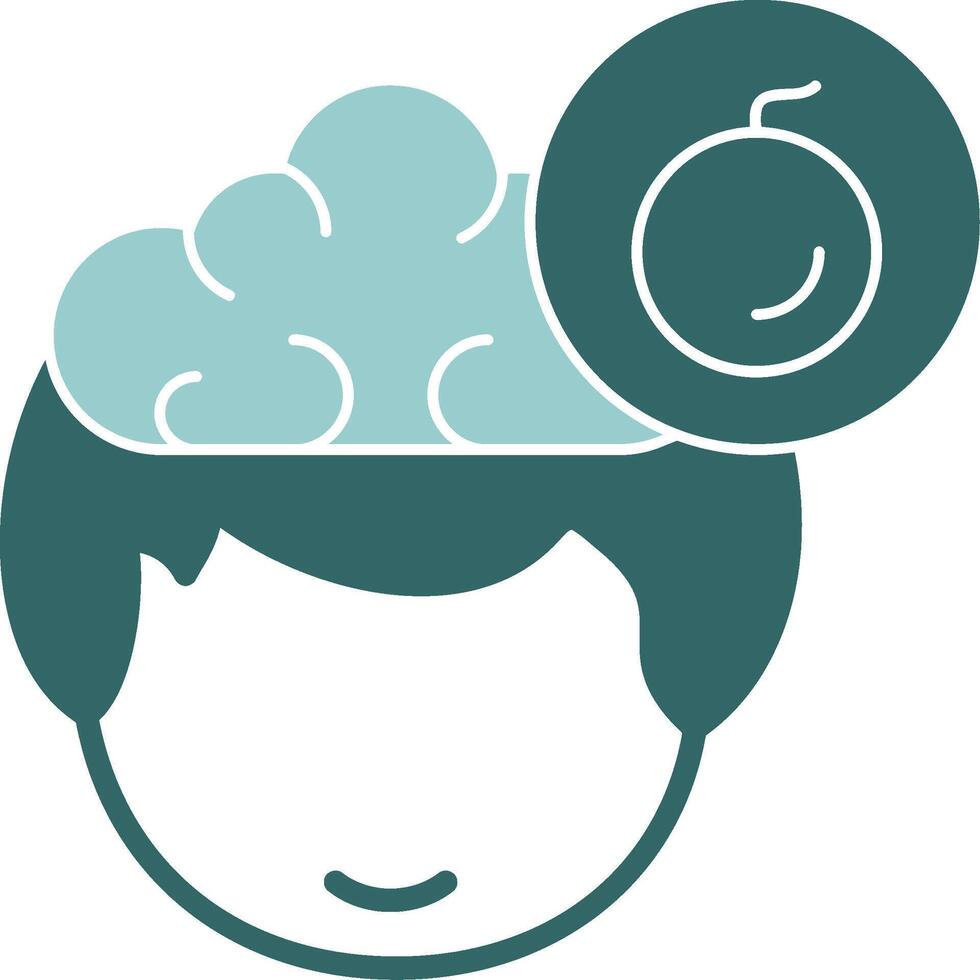 Bomb in their head and a cloud above it vector