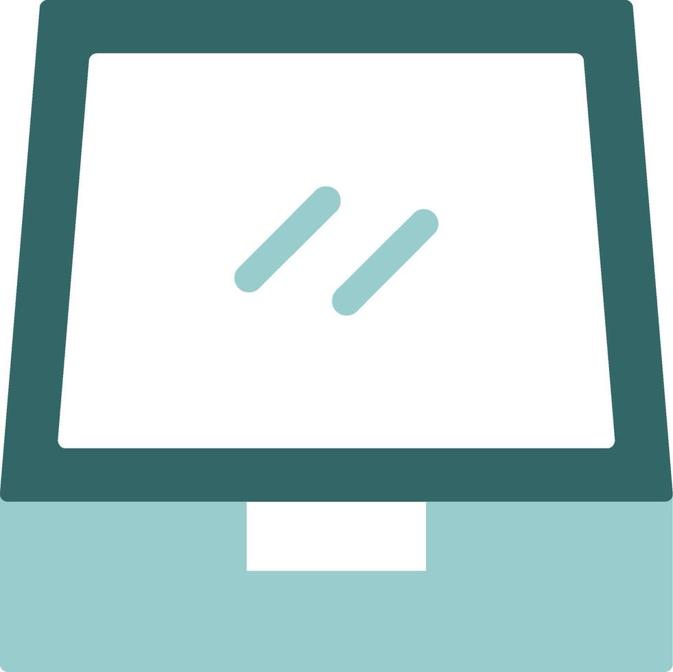 File Drawer Solid Style Two Color Icon vector