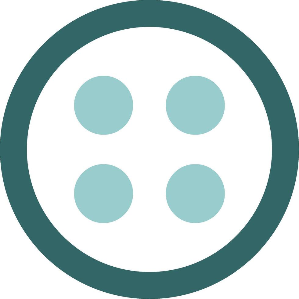 a circle with four dots in it vector