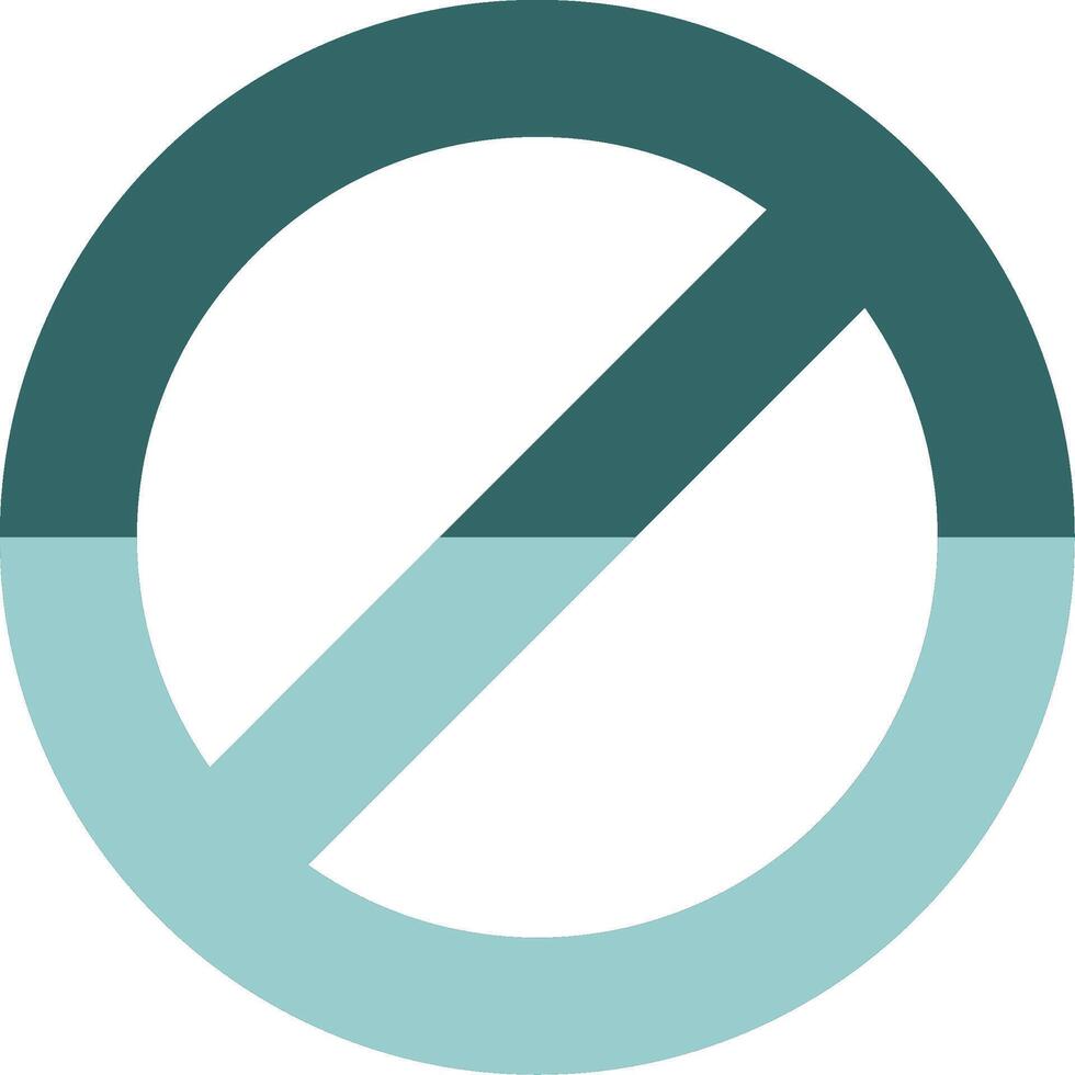 Banned Solid Style Two Color Icon vector