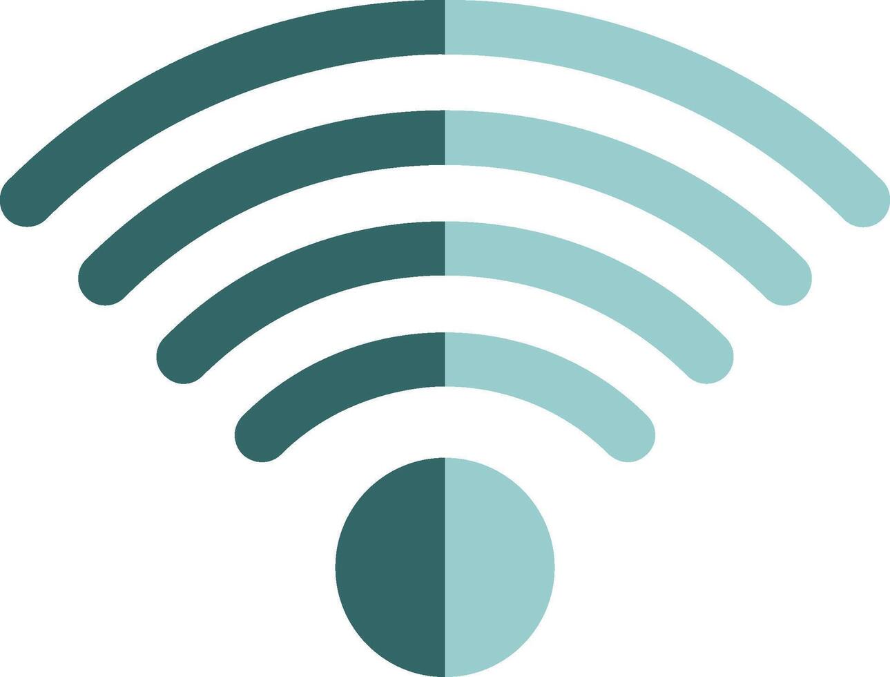 Wifi Signal Solid Style Two Color Icon vector
