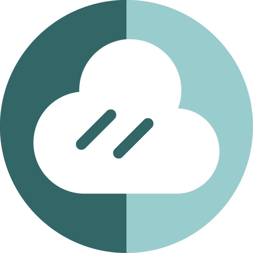 a cloud icon with two lines on it vector
