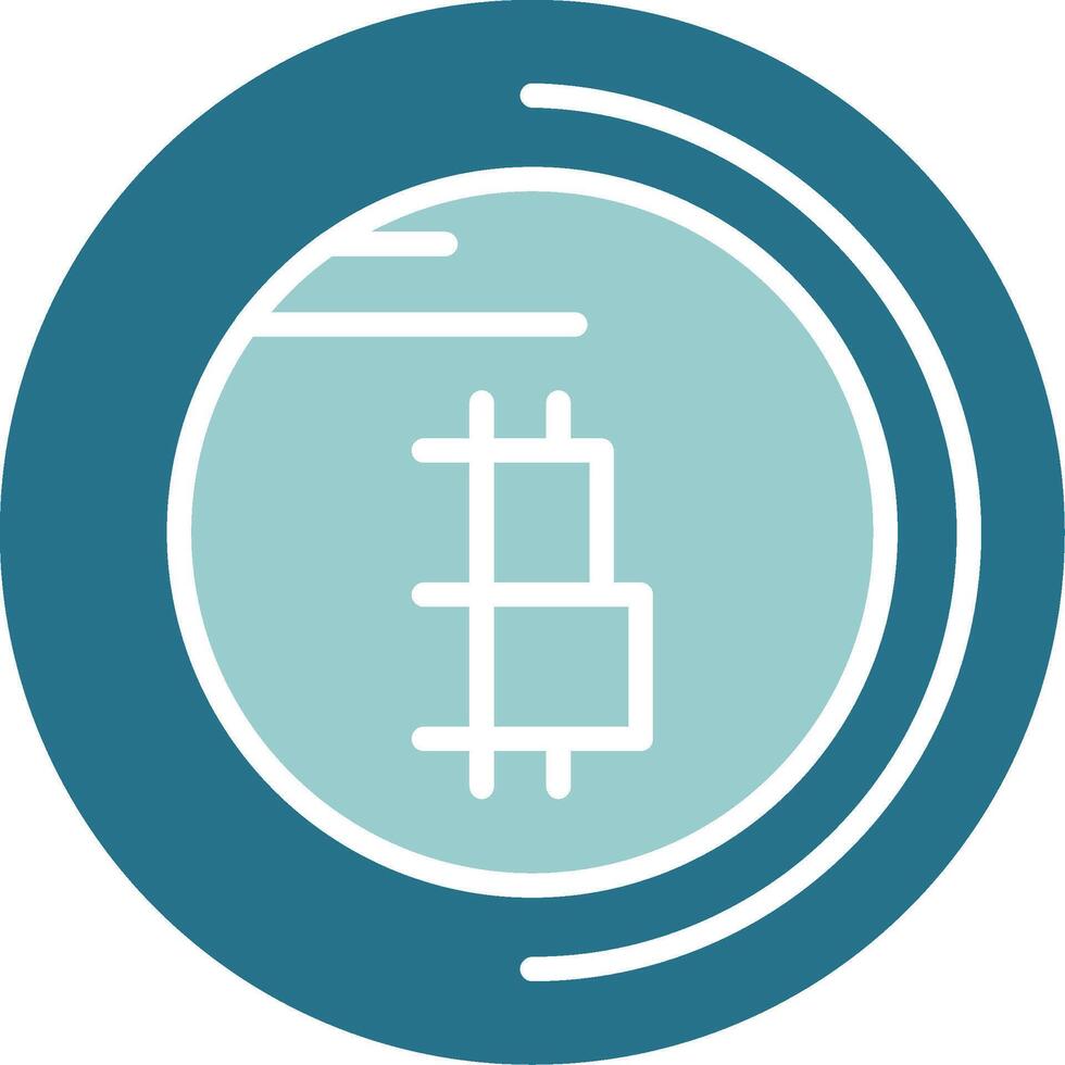 Bitcoin Solid EPS Sample Icon vector