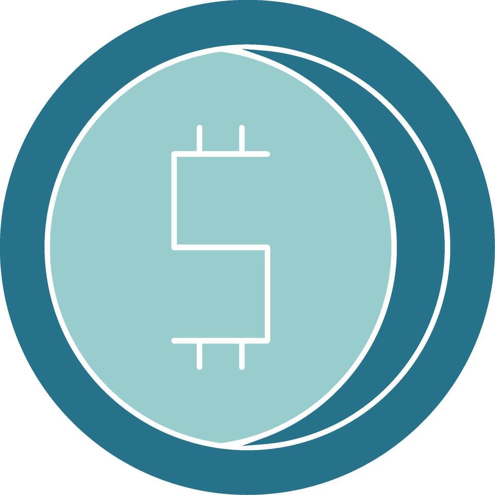 Dollar sign Solid Style EPS Sample Icon vector