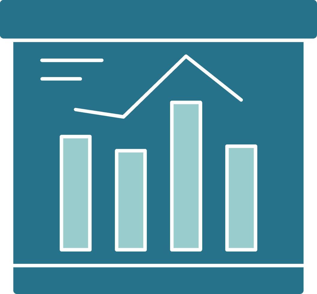 Bar chart Solid Style EPS Icon vector