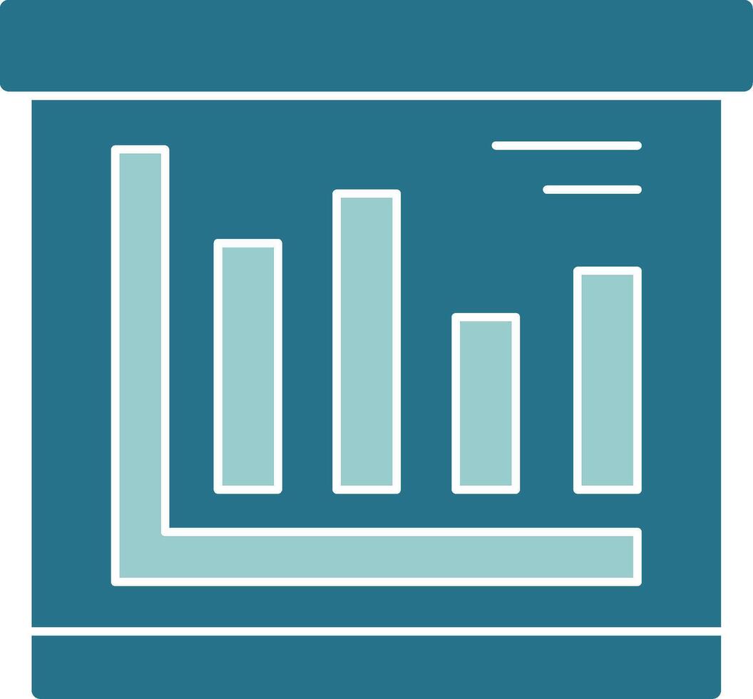 Chart graph Solid Style EPS Sample Icon vector