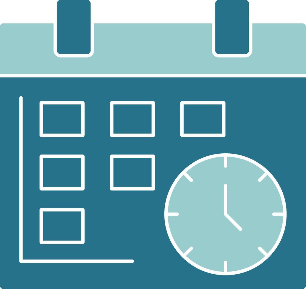 Deadline Solid Style EPS Icon vector