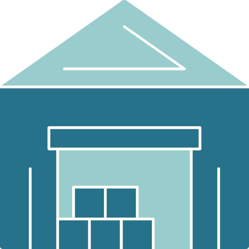 Warehouse Solid Style EPS Icon vector