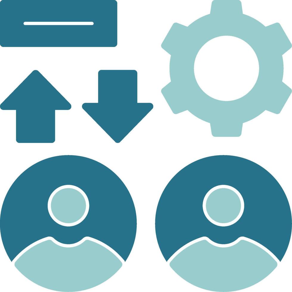 Teamwork Solid Style EPS Icon vector