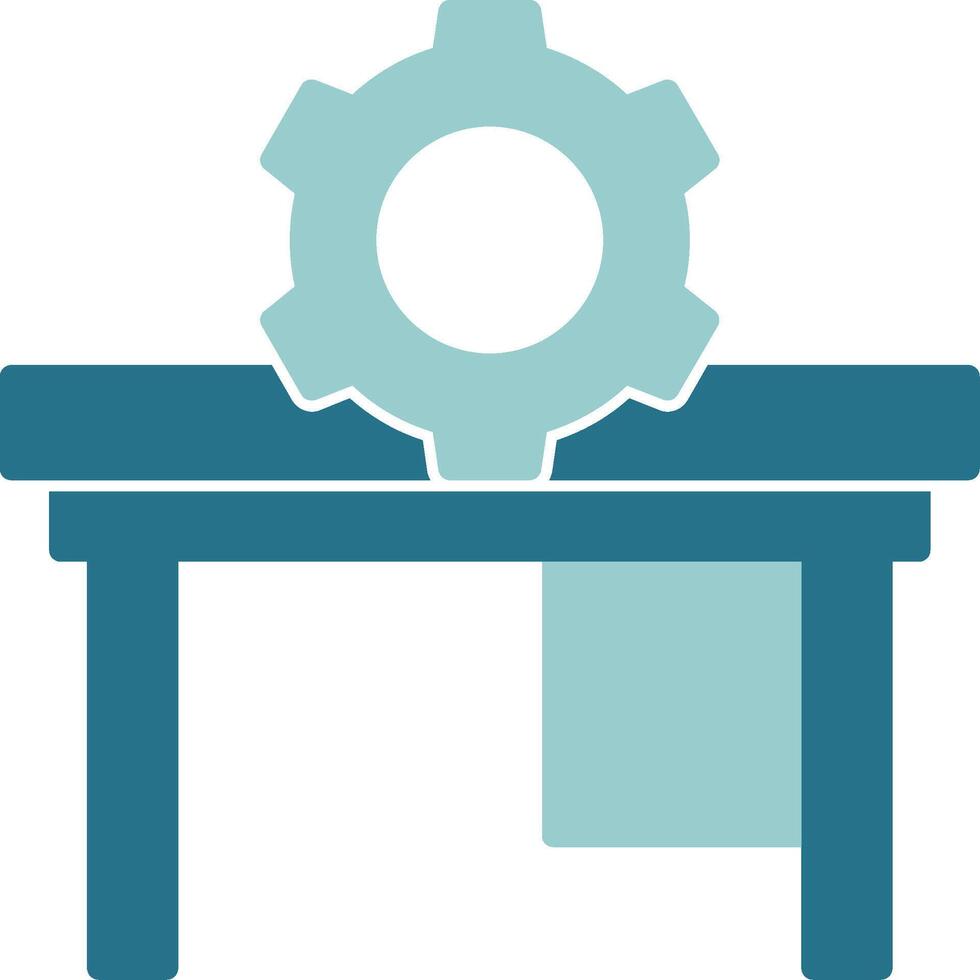 Desk Solid Style EPS Icon vector