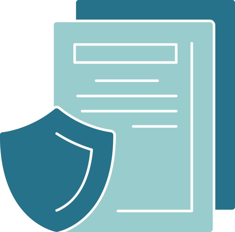 Document protection Solid Style EPS Icon vector