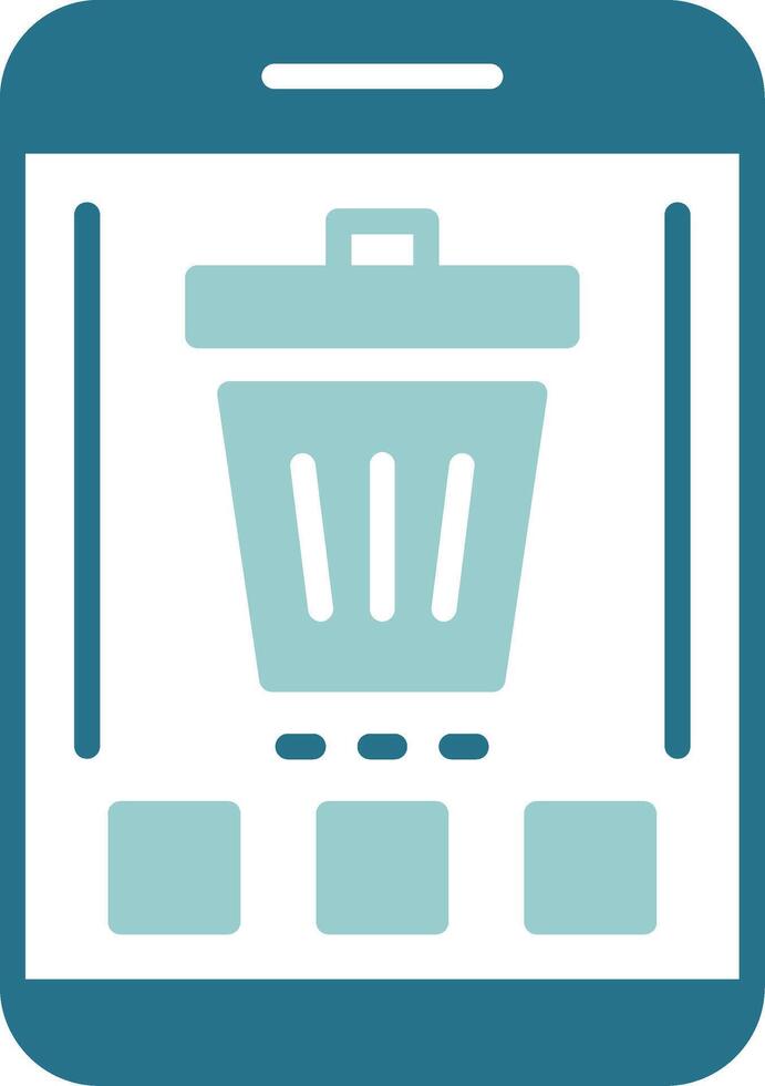 Trash Two Color Sample Icon vector