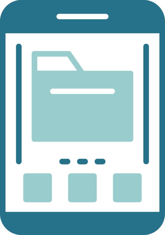 Folder Glyph Colorful Icon vector