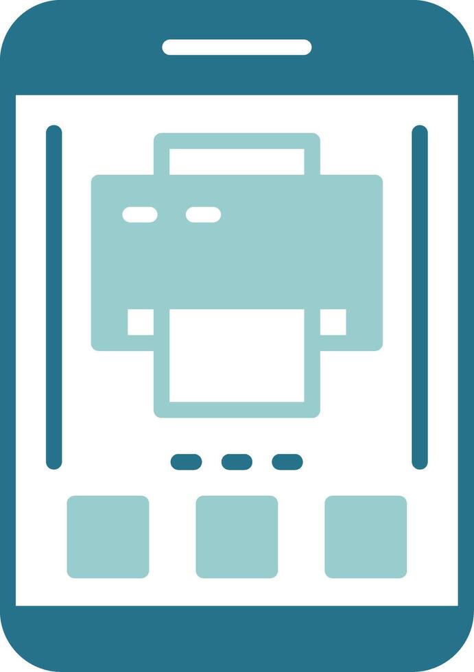 Printer Two Color Sample Icon vector
