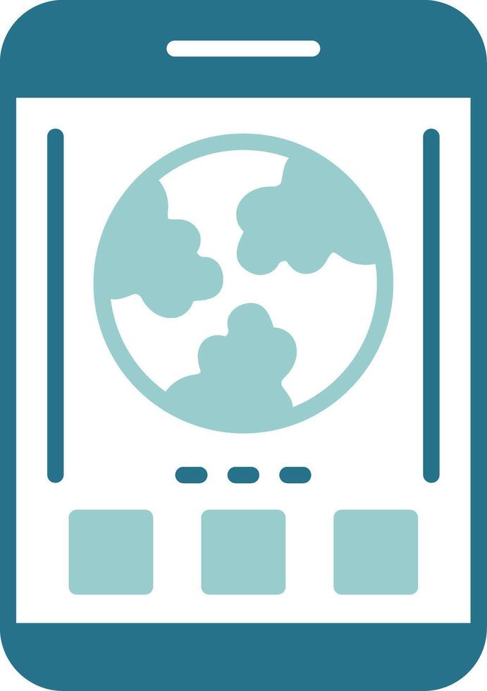 Earth Two Color Sample Icon vector