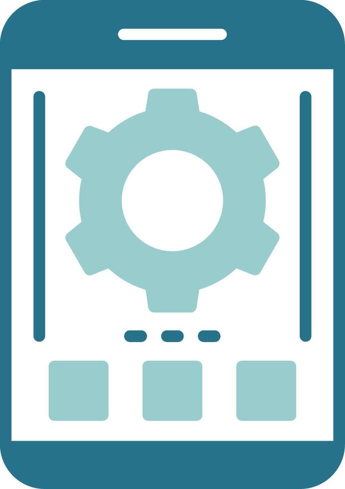 Gear Two Color Sample Icon vector