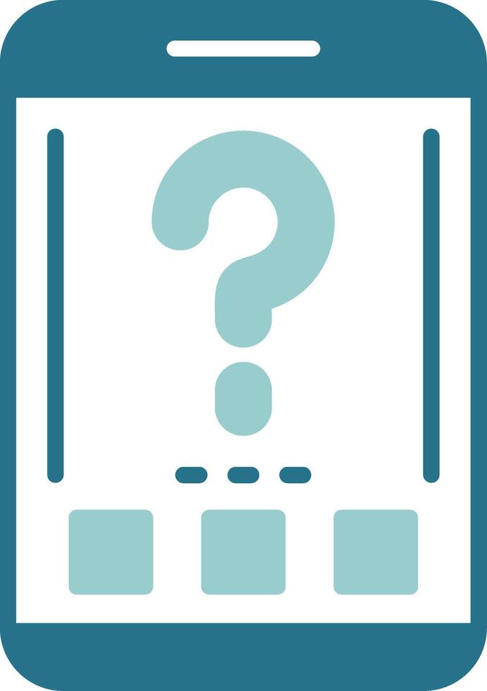 Question mark Two Color Sample Icon vector