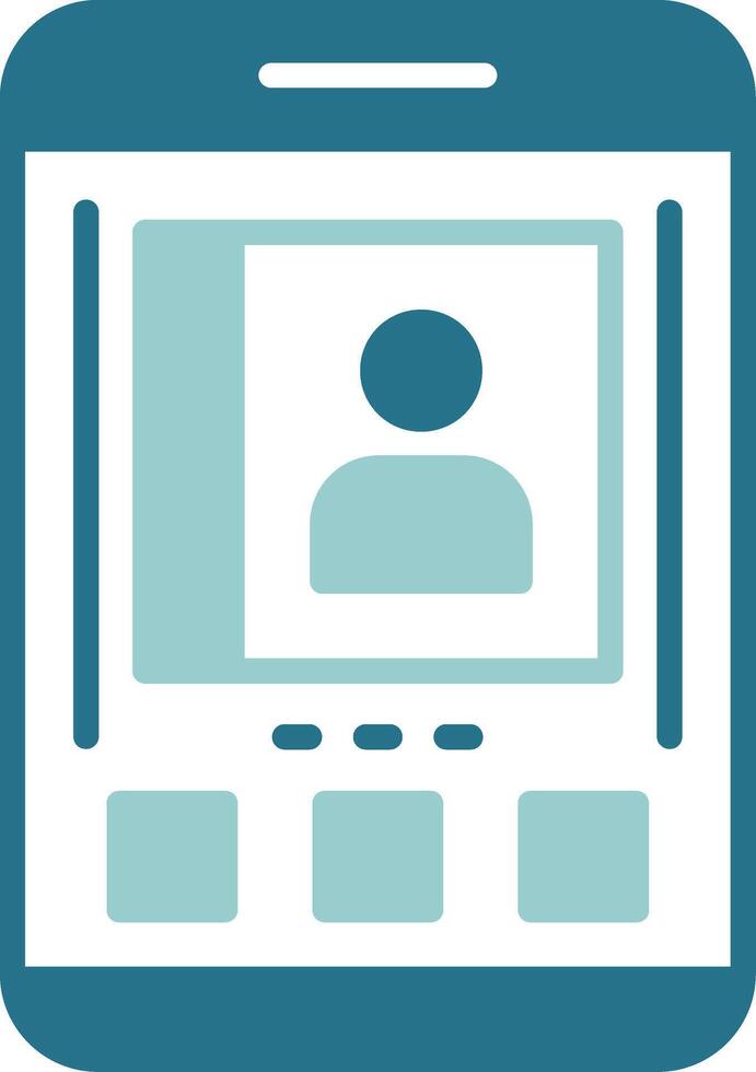 Contacts Glyph Sample Icon vector
