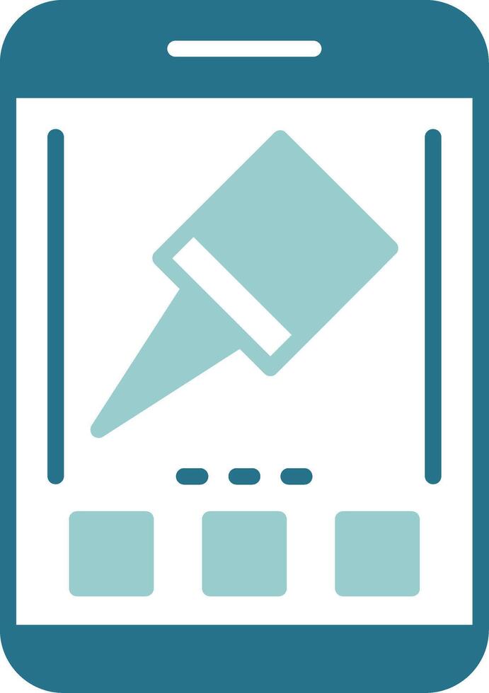 Pin Two Color Sample Icon vector