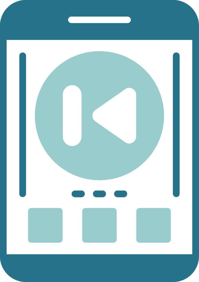 Skip backward Two Color Sample Icon vector