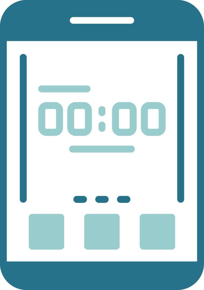 Clock Two Color Sample Icon vector