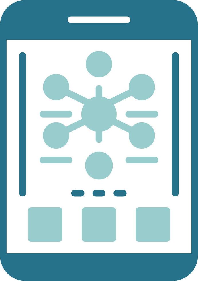 Graph Two Color Sample Icon vector