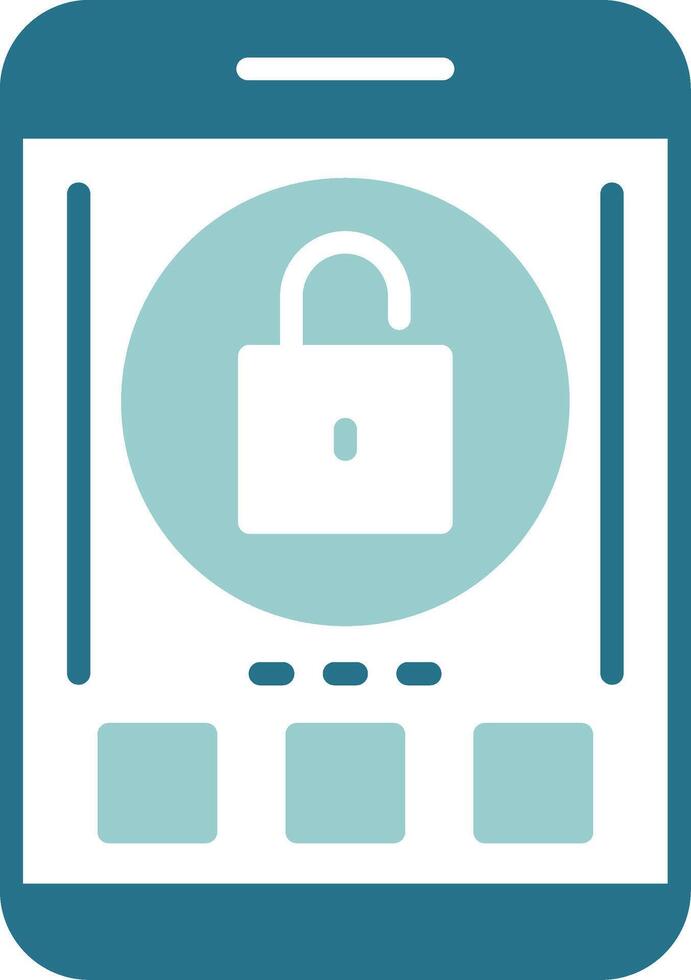 Unlock Two Color Sample Icon vector