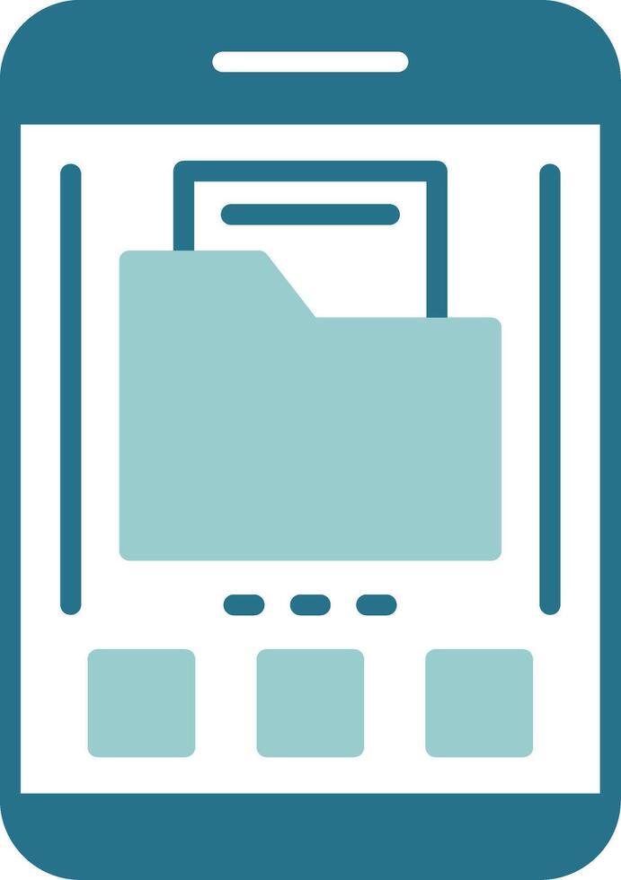 Folder Glyph Sample Icon Design vector